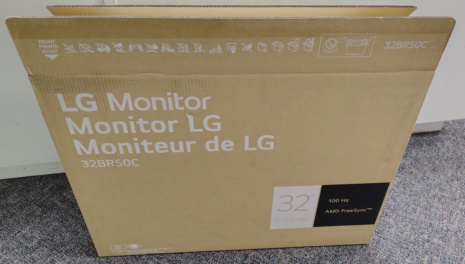 LG 32BR50C-B 32" Monitor Original OEM Box Foam Packaging Insert Set - Image 12