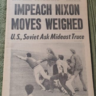 New York Daily News New Jersey Edition October 22 1973 Nixon Impeachment Watergate A's World Series
