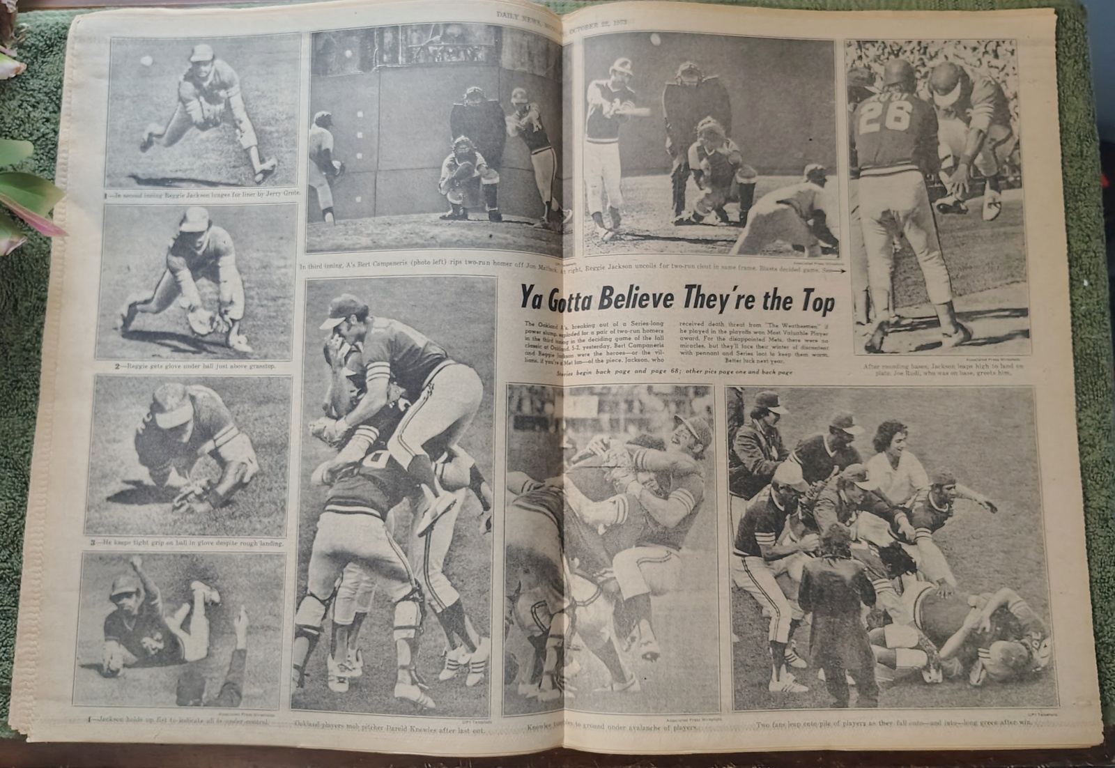 New York Daily News New Jersey Edition October 22 1973 Nixon Impeachment Watergate A's World Series - Image 11