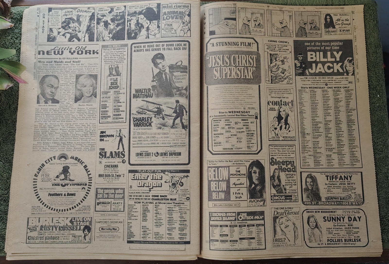 New York Daily News New Jersey Edition October 22 1973 Nixon Impeachment Watergate A's World Series - Image 13
