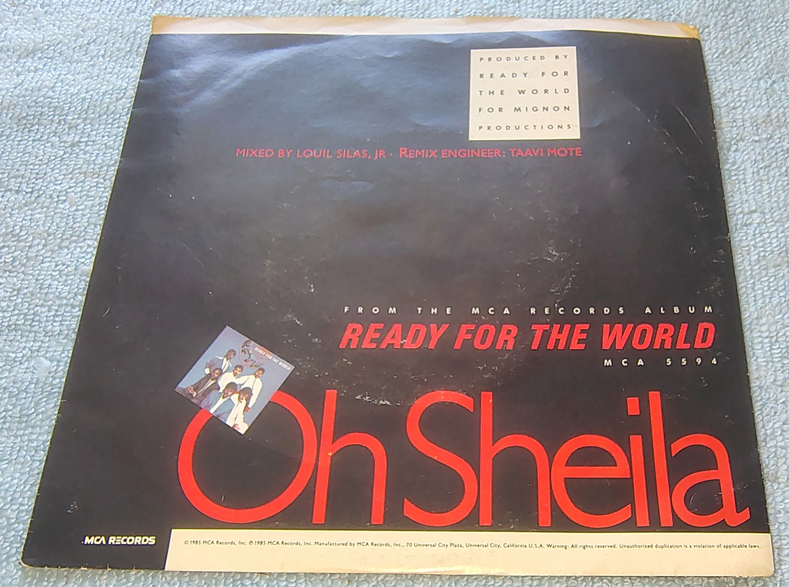 Ready For The World - Oh Sheila 7" 45 RPM Vinyl Single (1985 MCA-52636) - Image 8