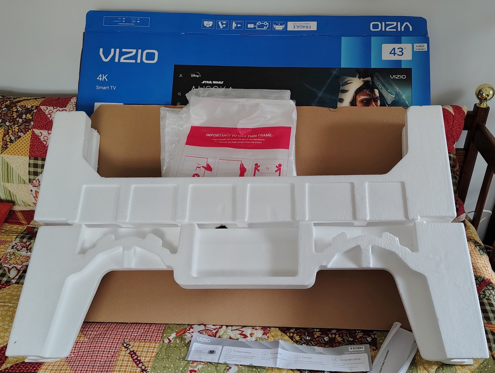 VIZIO V4K43M-0804 43 Inch TV Original OEM Box Foam Inserts Packing Materials 2024