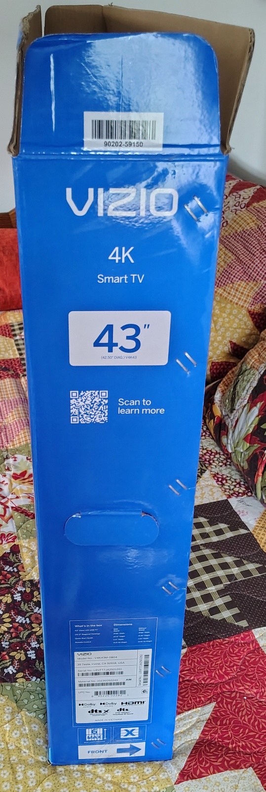 VIZIO V4K43M-0804 43 Inch TV Original OEM Box Foam Inserts Packing Materials 2024 - Image 9