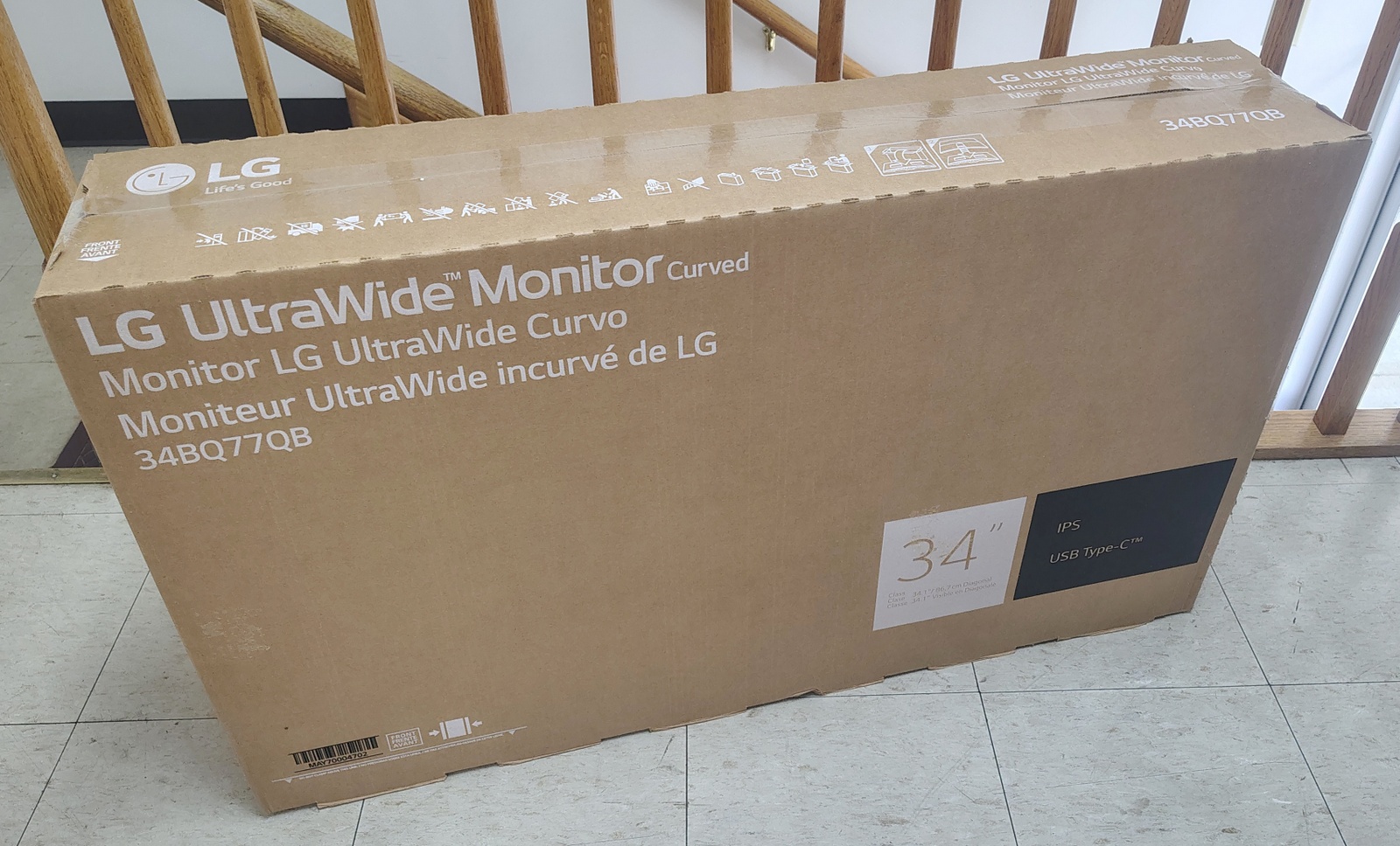 LG 34BQ77QB-B 34" UltraWide Curved Monitor Original OEM Box Foam Packaging Set - Image 15