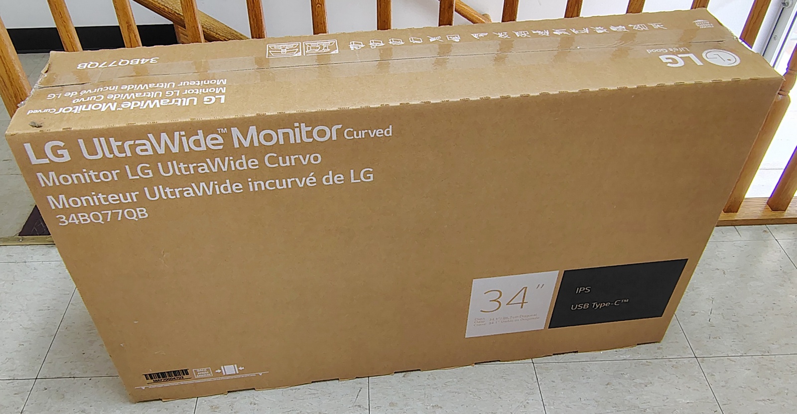 LG 34BQ77QB-B 34" UltraWide Curved Monitor Original OEM Box Foam Packaging Set - Image 18